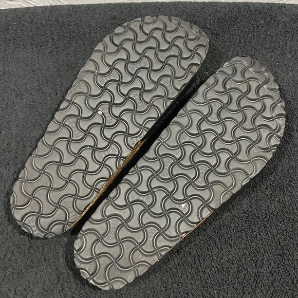 🔥🔥 BIRKENSTOCK Madrid Birko-Flor Black Leather Buckle Sandals Women/Men Sz 41 - Picture 7 of 11